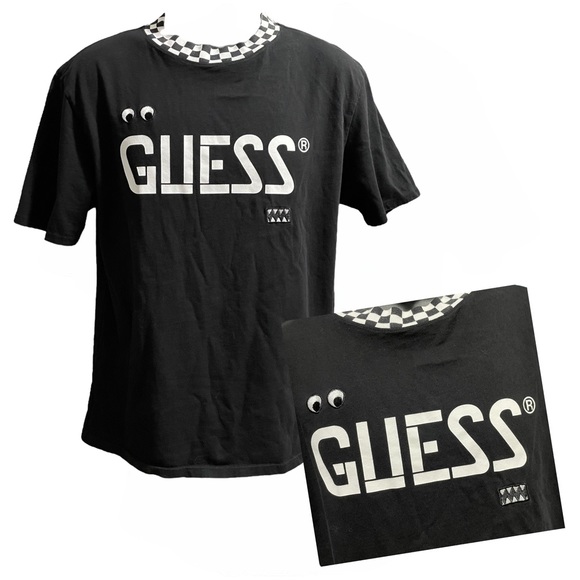 Guess x J. Balvin Checkered Trim Patch Shirt - Small - Picture 1 of 5